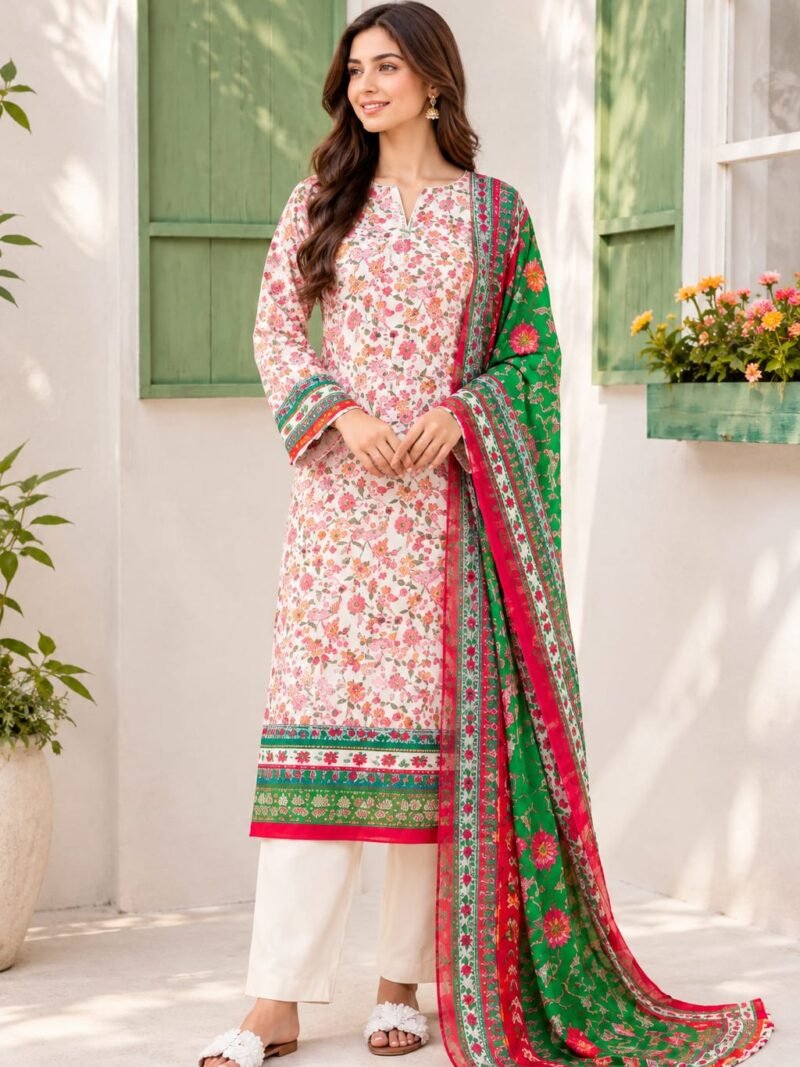 Ms-617 LAWN UNSTITCHED - NISHAT