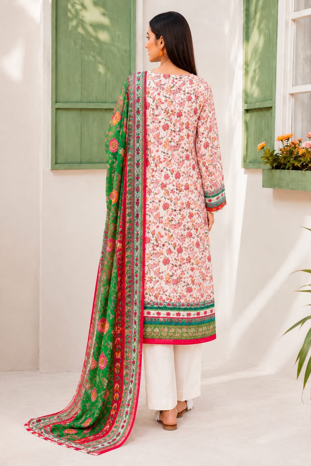 Ms-617 LAWN UNSTITCHED - NISHAT - Image 2