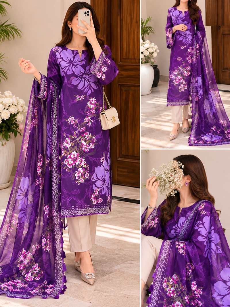 Ms-223 LAWN UNSTITCHED - PREMIUM LAWN