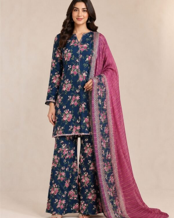 LAWN UNSTITCHED - PRINTED 3 PIECE