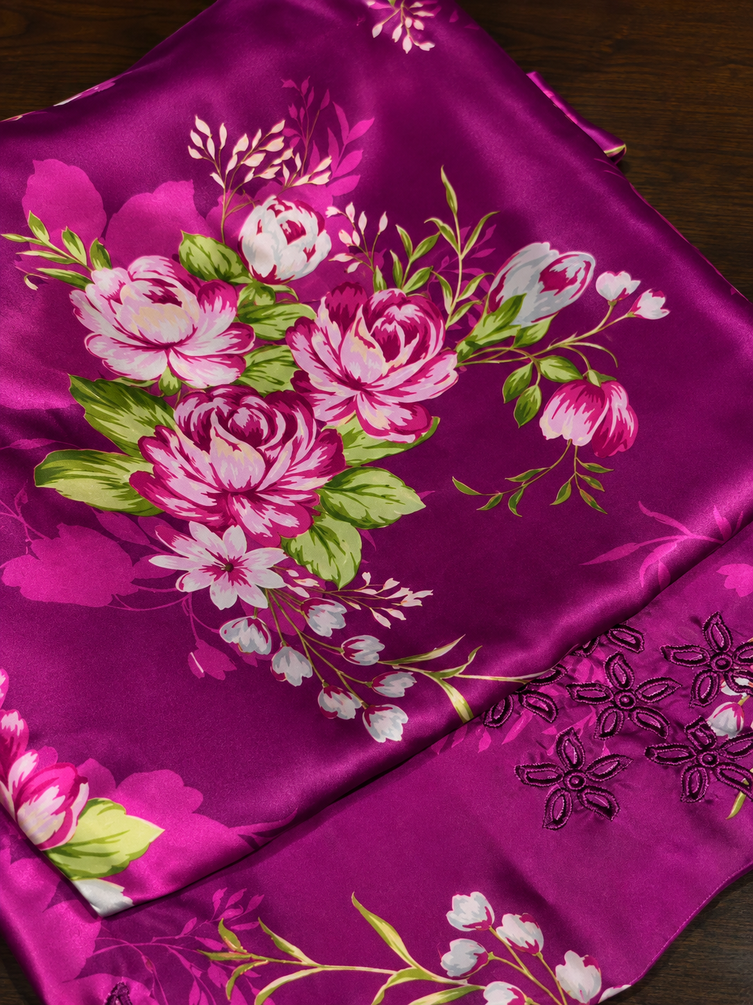 Plum Purple Floral Unstitched Suit | Rs. 4,650 - Image 6