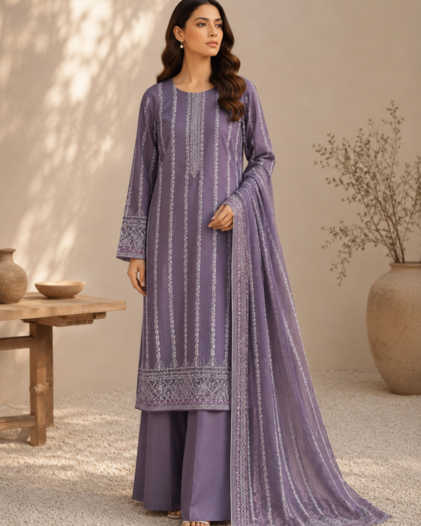UNSTICHED 3 PIECE EMBROIDERY