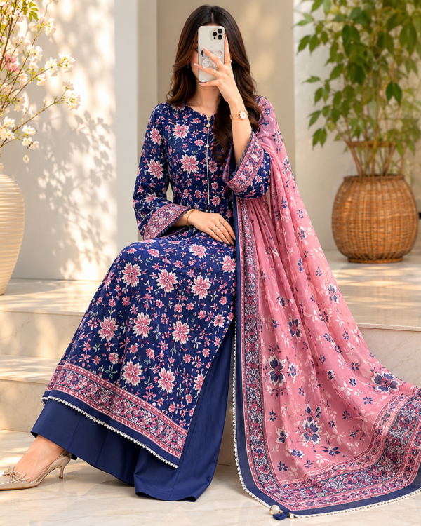 LAWN UNSTITCHED - PRINTED 3 piece
