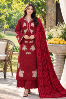 Dahnak Marina embroidered suit with Plachi shawl – front view